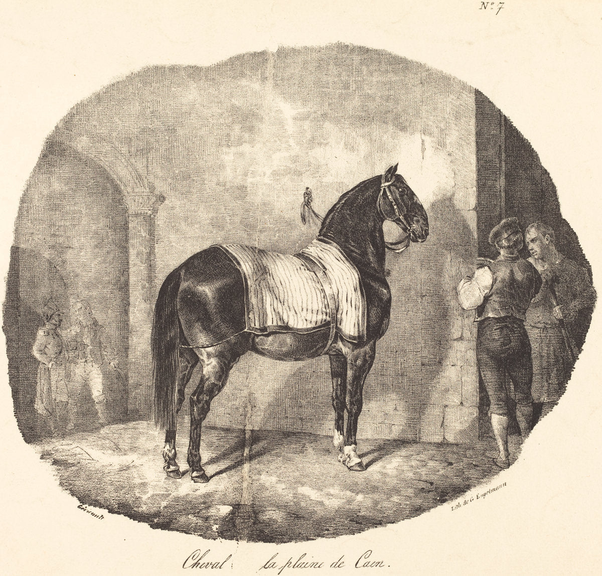 Cheval de la plaine de Caen by Théodore Gericault (French, 1791 - 1824), 16X12"(A3)Poster Print