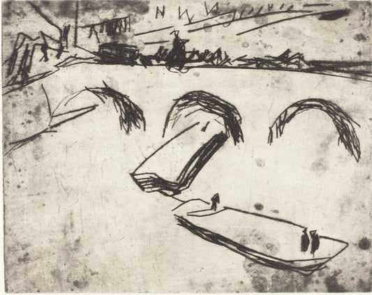 Bridge on Crown Prince Embankment (Brucke am Kronprinzenufer) by Ernst Ludwig Kirchner (German, 1880 - 1938), 16X12"(A3)Poster Print
