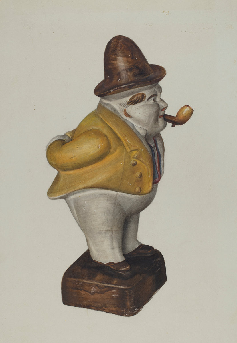 Toby Figure by Mina Lowry (American, 1894 - 1942), 16X12"(A3)Poster Print