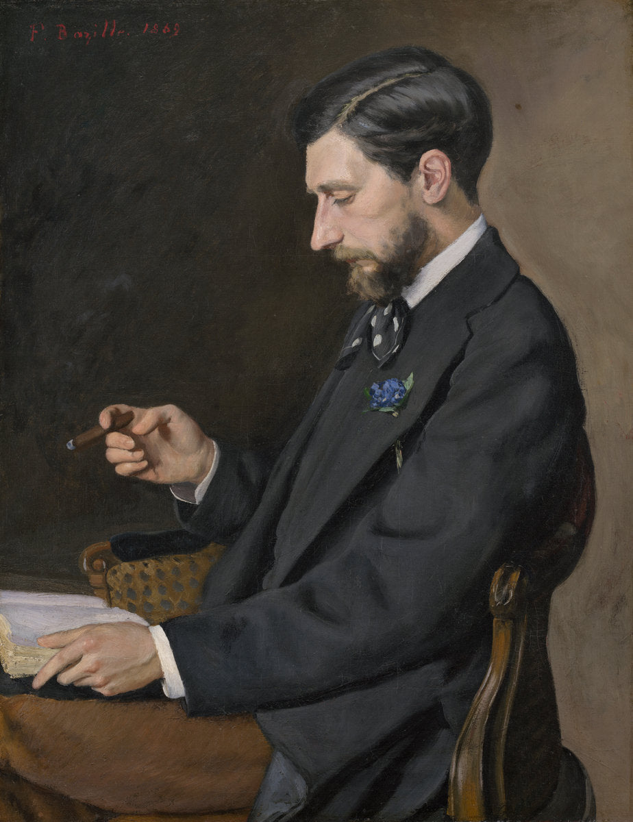 Edmond Maître by Frédéric Bazille (French, 1841 - 1870), 16X12"(A3)Poster Print