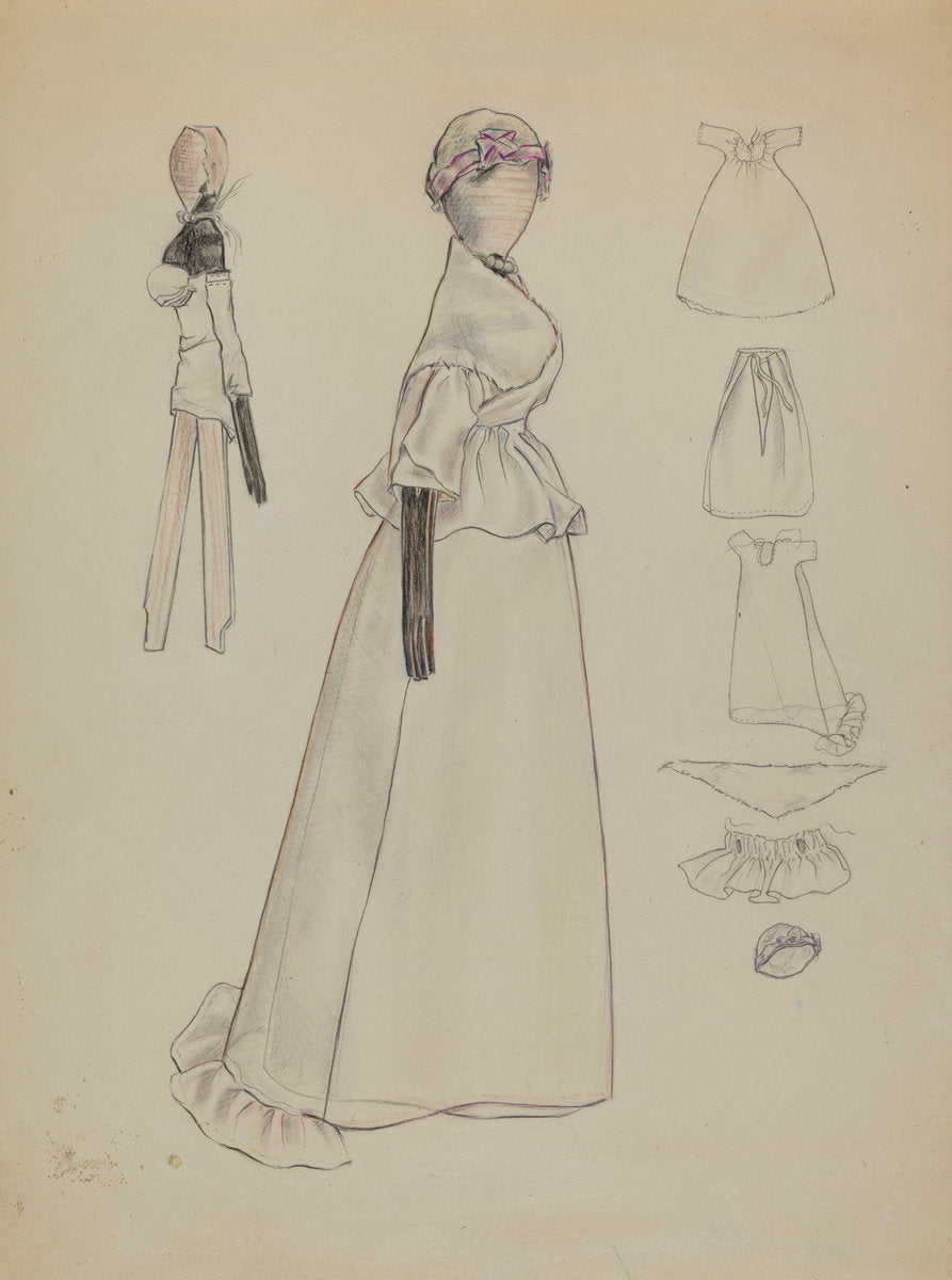 Doll by Melita Hofmann (American, active c. 1935), 16X12"(A3)Poster Print