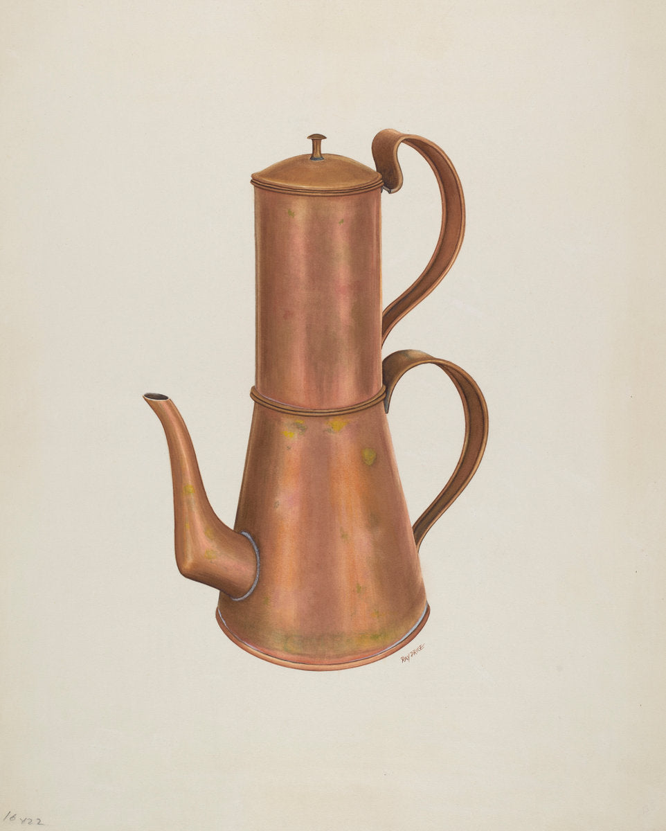 Coffee Pot by Ray Price (American, active c. 1935), 16X12"(A3)Poster Print