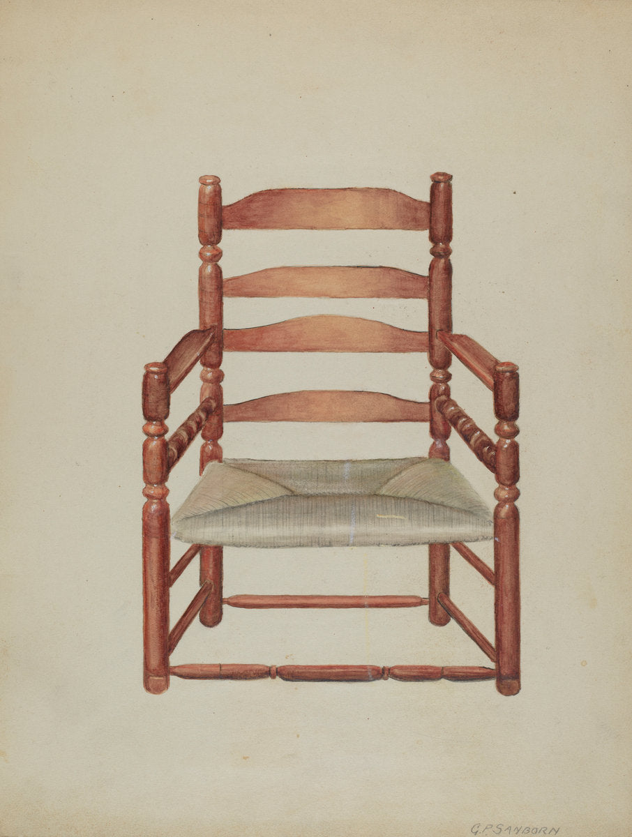 Chair by Gordon Sanborn (American, active c. 1935), 16X12"(A3)Poster Print
