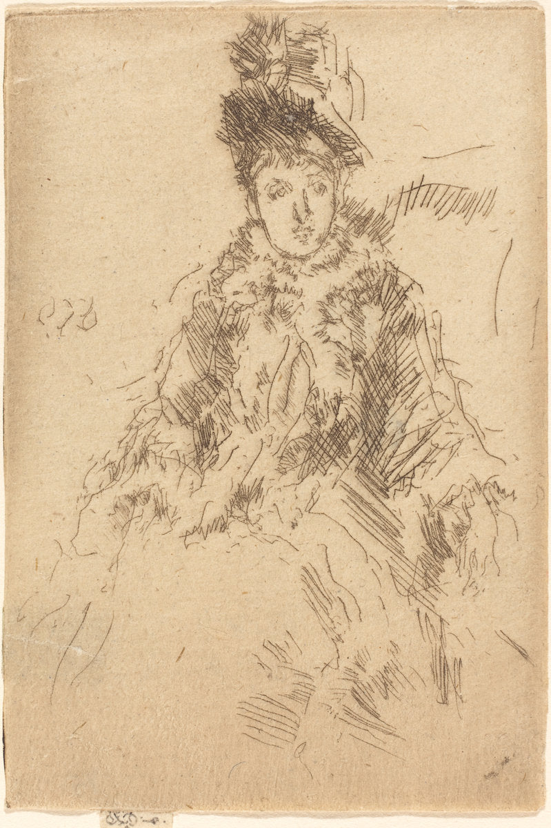 Miss Lenoir by James McNeill Whistler (American, 1834 - 1903), 16X12"(A3)Poster Print