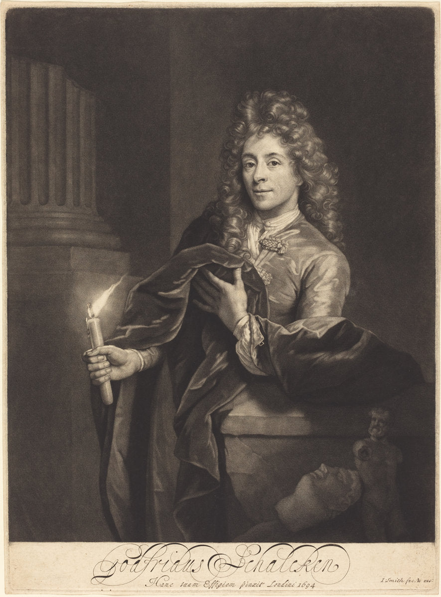 Godfried Schalcken by John Smith after Godefridus Schalcken (English, probably 1652 - 1742), 16X12"(A3)Poster Print