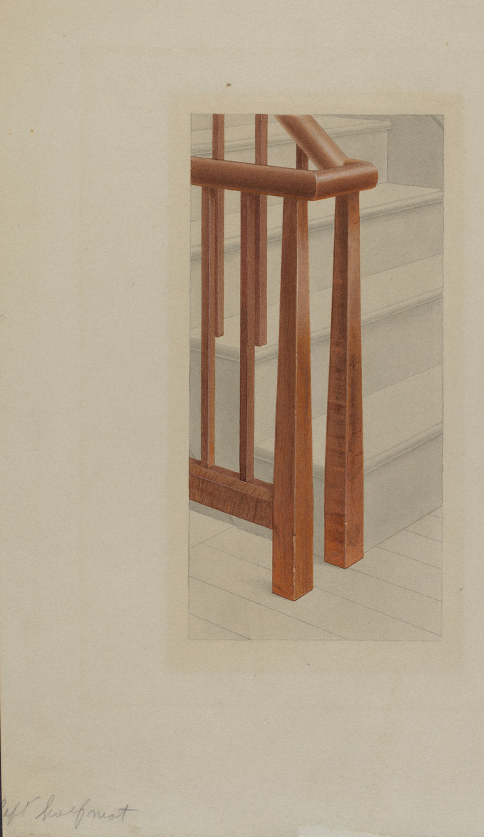 Newel Post by Alfred H. Smith (American, active c. 1935), 16X12"(A3)Poster Print