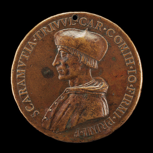 probably 1518/1525 by Milanese 16th Century (Scaramuccia di Gianfermo Trivulzio, died 1527, Bishop of Como 1508, Cardinal 1517 [obverse]), 16X12"(A3)Poster Print