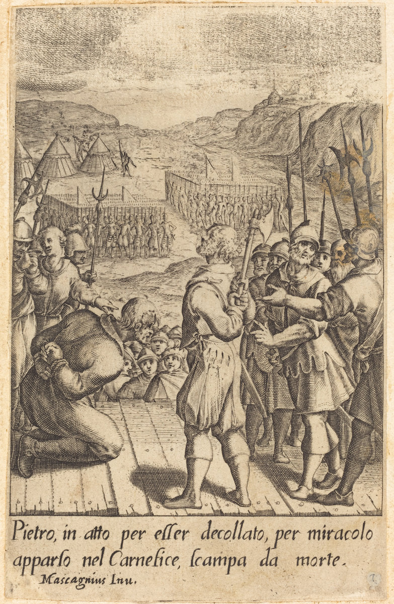 The Hangman by Jacques Callot after Donato Mascagni (French, 1592 - 1635), 16X12"(A3)Poster Print