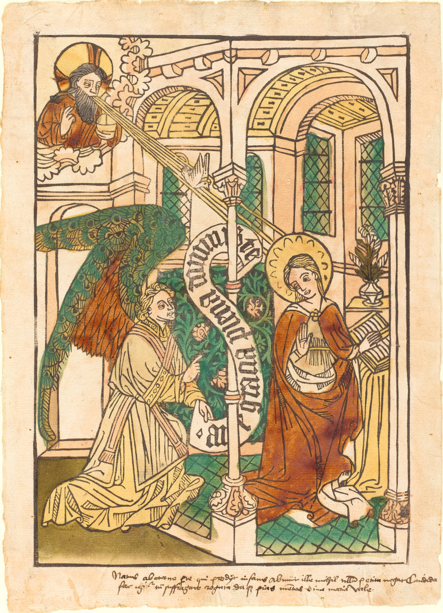 c. 1450/1470 by German 15th Century (The Annunciation), 16X12"(A3)Poster Print