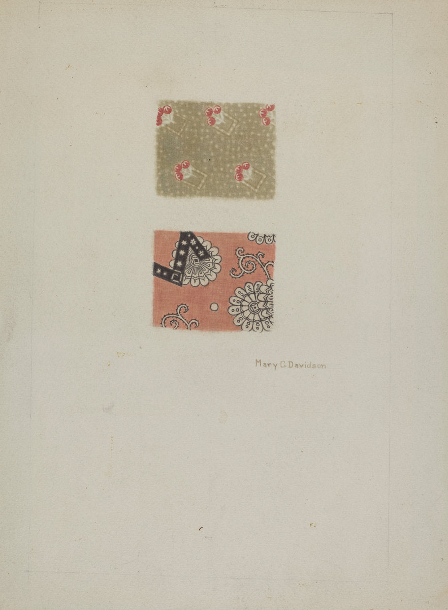 Printed Cotton by Mary C. Davidson (American, active c. 1935), 16X12"(A3)Poster Print