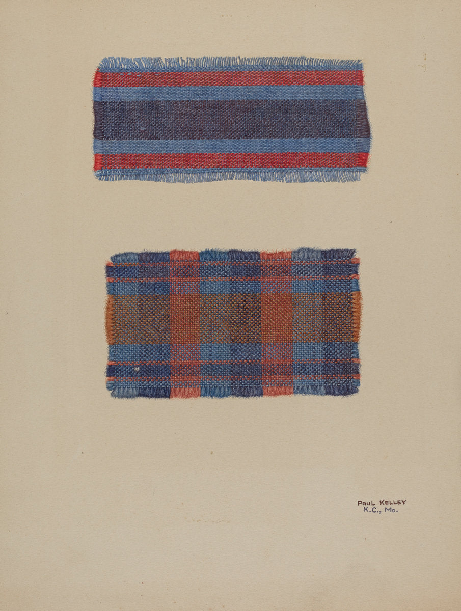 Textile Samples by Paul Kelly (American, active 1930s), 16X12"(A3)Poster Print