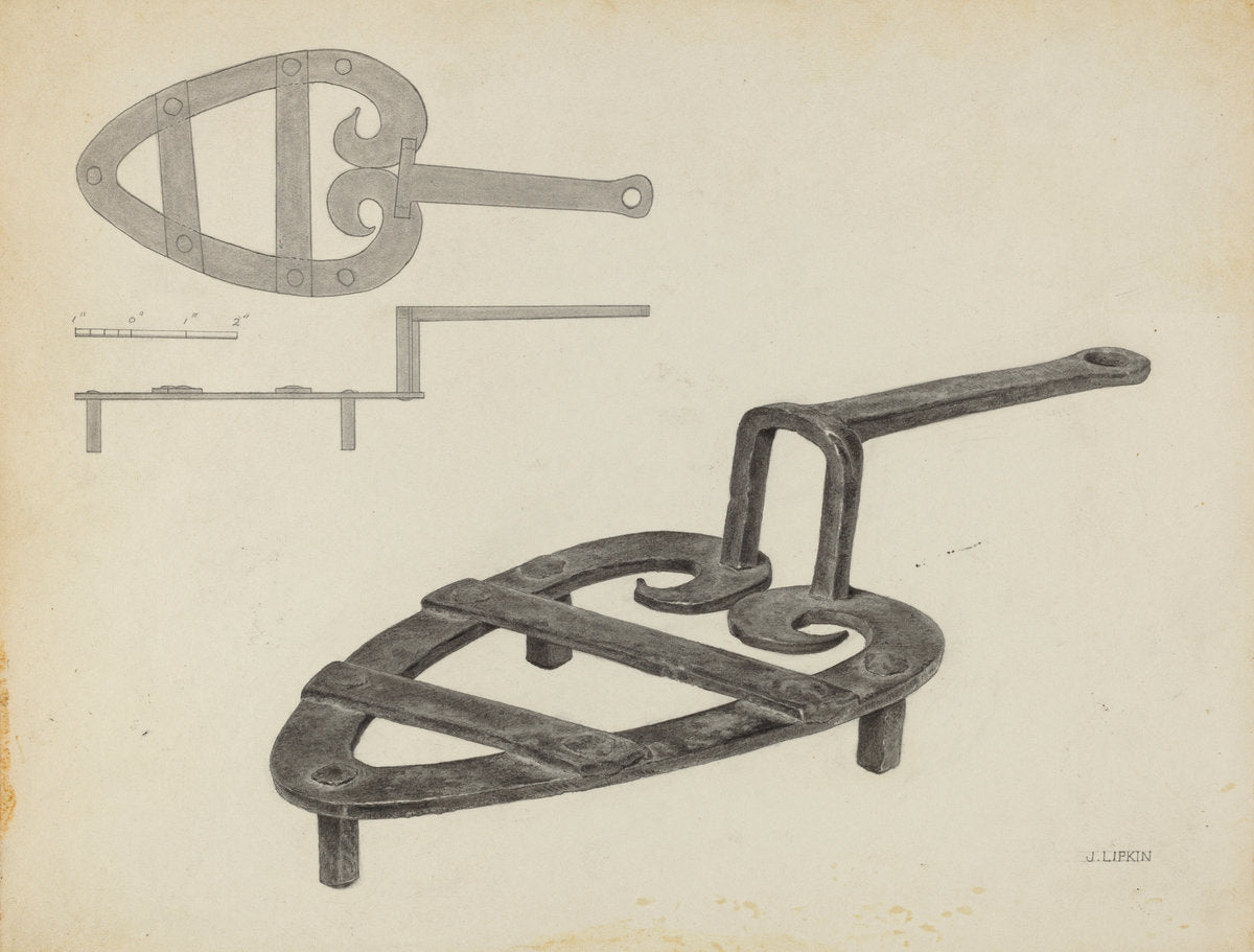 Flat Iron Holder by Jacob Lipkin (American, active c. 1935), 16X12"(A3)Poster Print