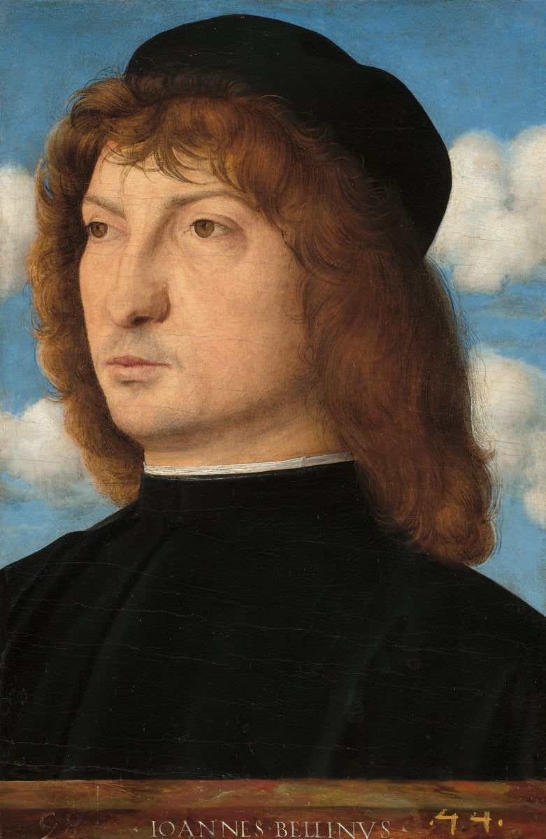Portrait of a Venetian Gentleman by Giovanni Bellini (Venetian, c. 1430/1435 - 1516), 16X12"(A3)Poster Print