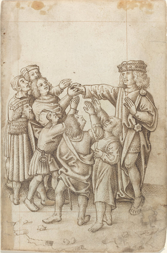 c. 1512/1515 by French early 16th Century ("Do Not Give Your Right Hand to All and Sundry" [fol. 13 recto]), 16X12"(A3)Poster Print