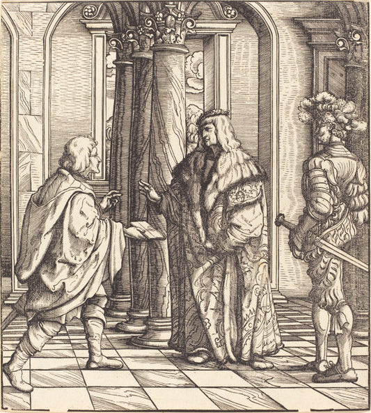 A Message Concerning the White King's Marriage by Hans Burgkmair I (German, 1473 - 1531), 16X12"(A3)Poster Print