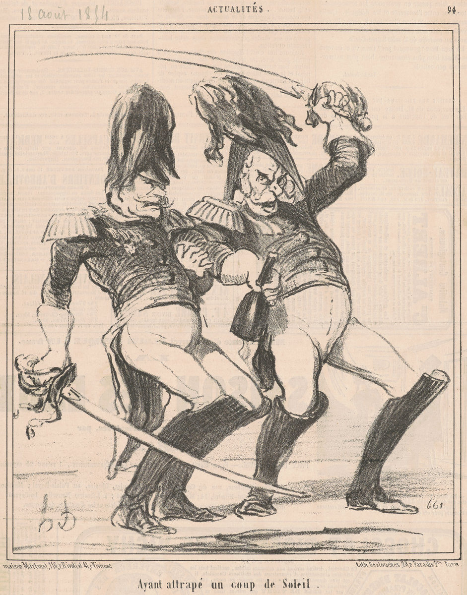 Ayant attrapé un coup de soleil by Honoré Daumier (French, 1808 - 1879), 16X12"(A3)Poster Print