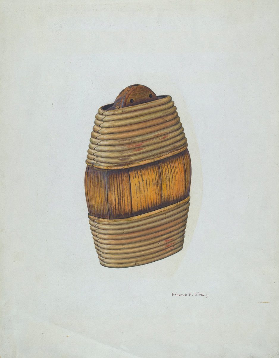 Willow-Bound Flask by Frank Gray (American, active c. 1935), 16X12"(A3)Poster Print