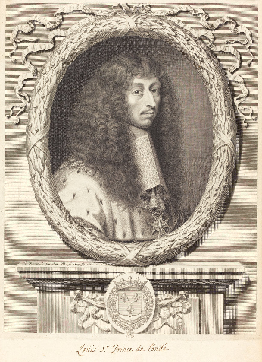 Louis II, Prince de Conde by Robert Nanteuil (French, 1623 - 1678), 16X12"(A3)Poster Print