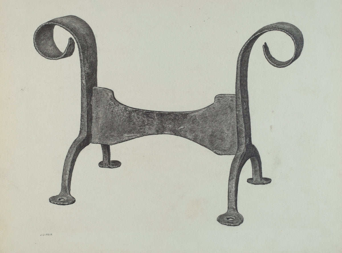 Foot Scraper by Jacob Lipkin (American, active c. 1935), 16X12"(A3)Poster Print