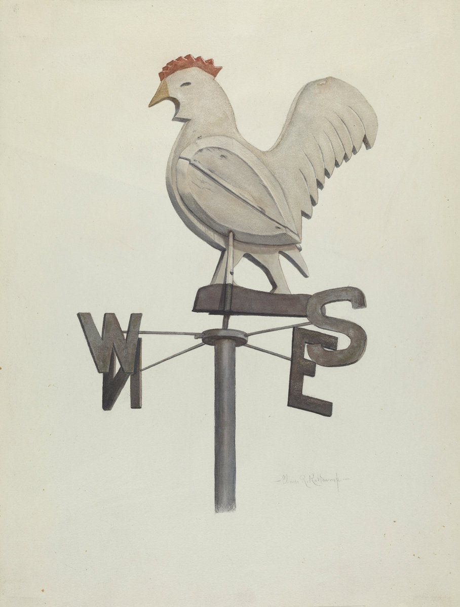 Weather Vane by Elmer R. Kottcamp (American, active c. 1935), 16X12"(A3)Poster Print