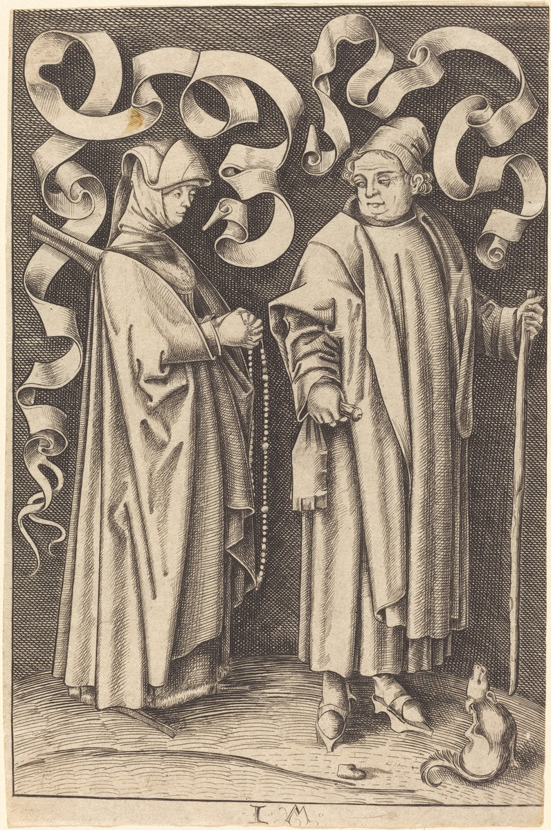 The Churchgoers by William Young Ottley after Israhel van Meckenem (British, 1771 - 1836), 16X12"(A3)Poster Print