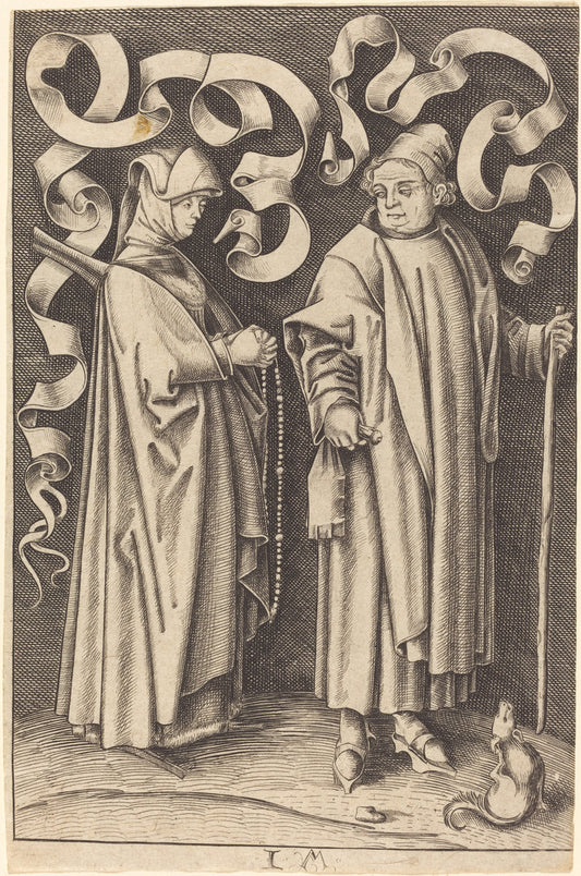 The Churchgoers by William Young Ottley after Israhel van Meckenem (British, 1771 - 1836), 16X12"(A3)Poster Print