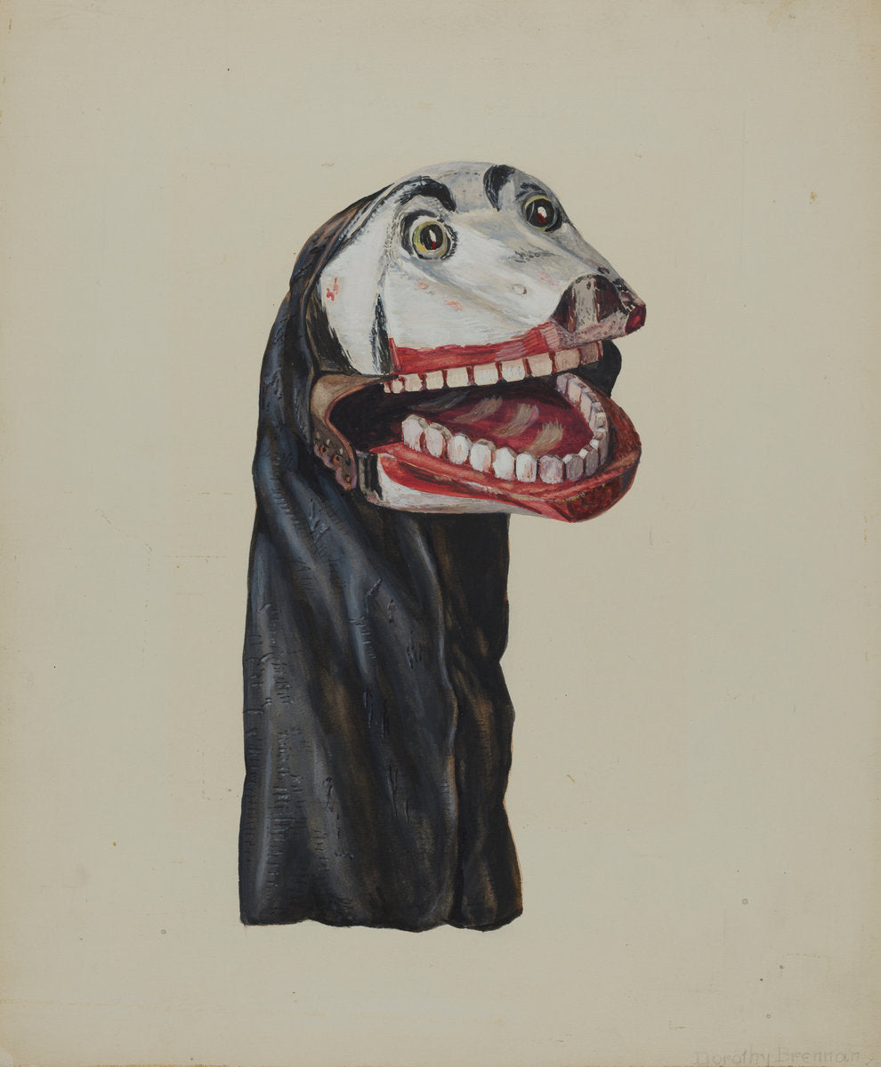 Dog Toby Hand Puppet by Dorothy Brennan (American, active c. 1935), 16X12"(A3)Poster Print