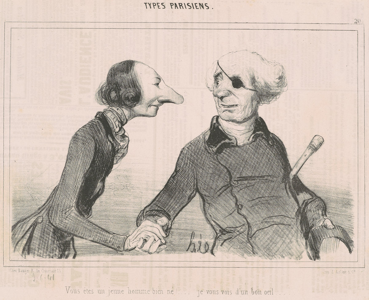 Vous êtes un jeune homme bien né!... by Honoré Daumier (French, 1808 - 1879), 16X12"(A3)Poster Print