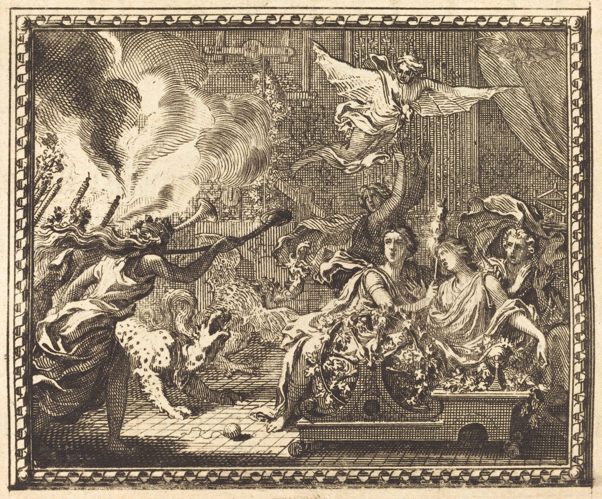 The Daughters of Minyas by Jean Lepautre (French, 1618 - 1682), 16X12"(A3)Poster Print