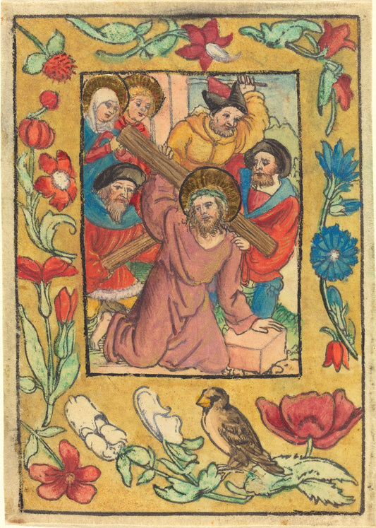 c. 1500 by German 15th Century (Christ Bearing the Cross), 16X12"(A3)Poster Print