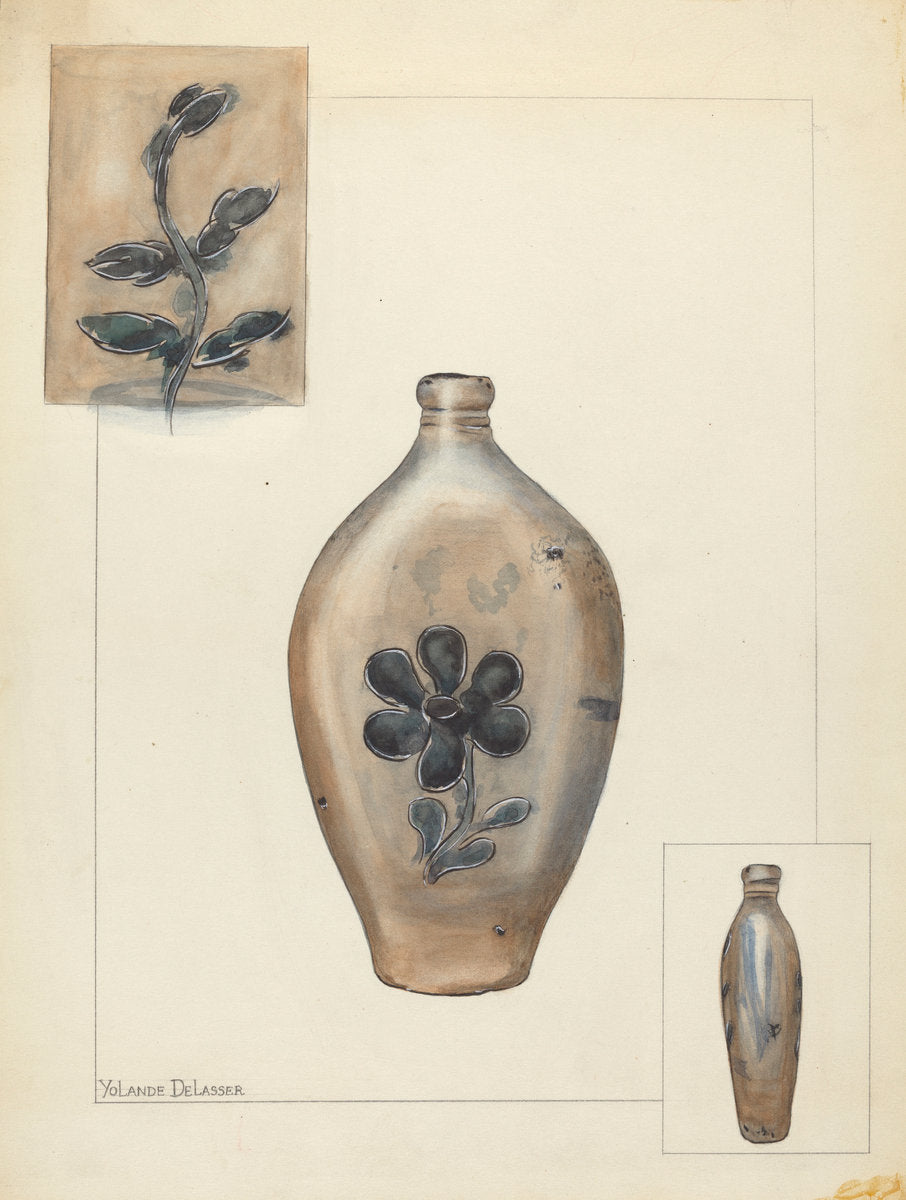 Jar by Yolande Delasser (American, active c. 1935), 16X12"(A3)Poster Print
