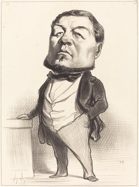 F.J. Ducoux by Honoré Daumier (French, 1808 - 1879), 16X12"(A3)Poster Print