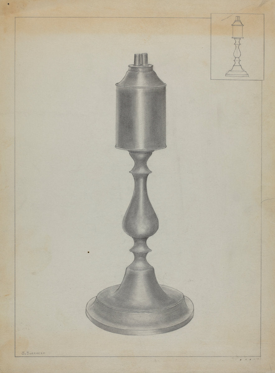 Lamp by Salvatore Borrazzo and Sara Garfinkel (American, active c. 1935), 16X12"(A3)Poster Print