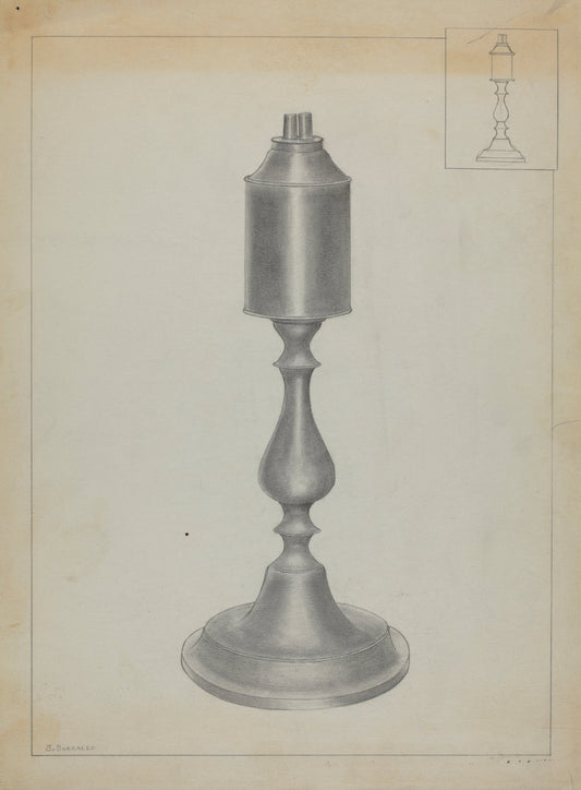 Lamp by Salvatore Borrazzo and Sara Garfinkel (American, active c. 1935), 16X12"(A3)Poster Print