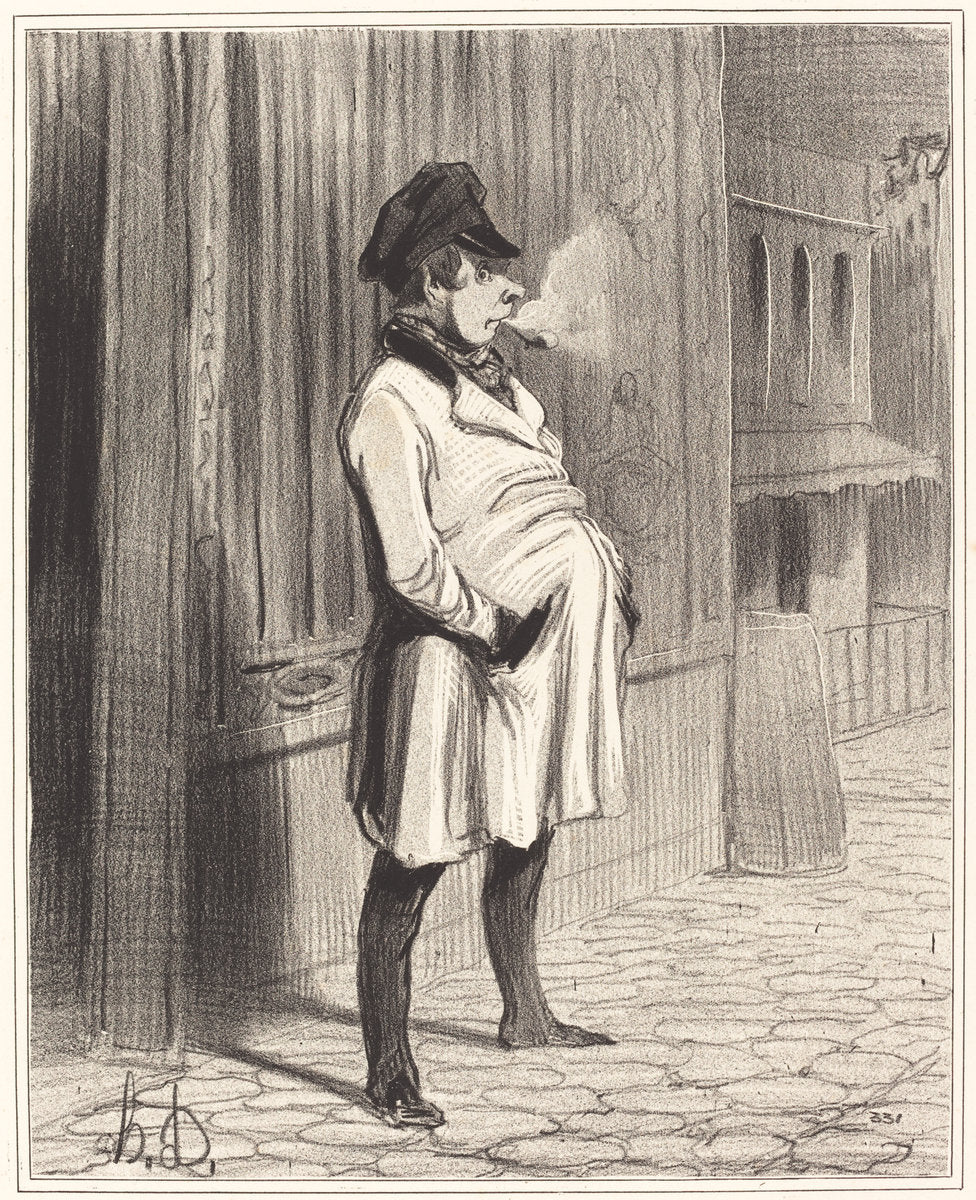 Le Claqueur by Honoré Daumier (French, 1808 - 1879), 16X12"(A3)Poster Print