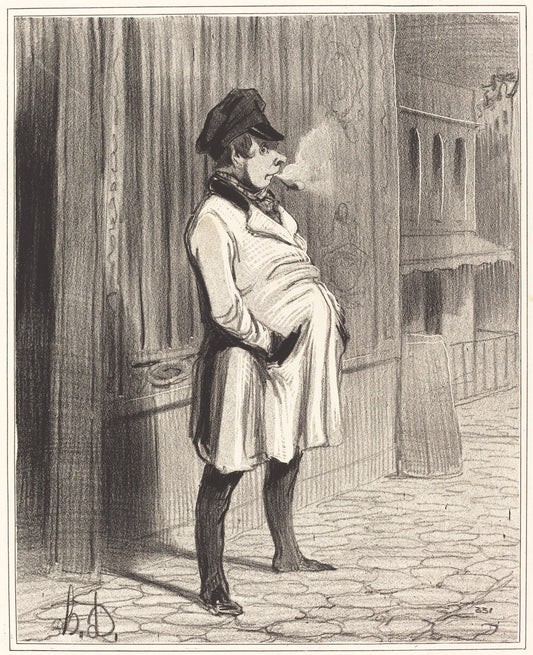 Le Claqueur by Honoré Daumier (French, 1808 - 1879), 16X12"(A3)Poster Print
