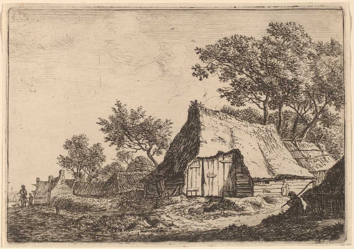 The Small Hamlet by Anthonie Waterloo (Dutch, 1609/1610 - 1690), 16X12"(A3)Poster Print