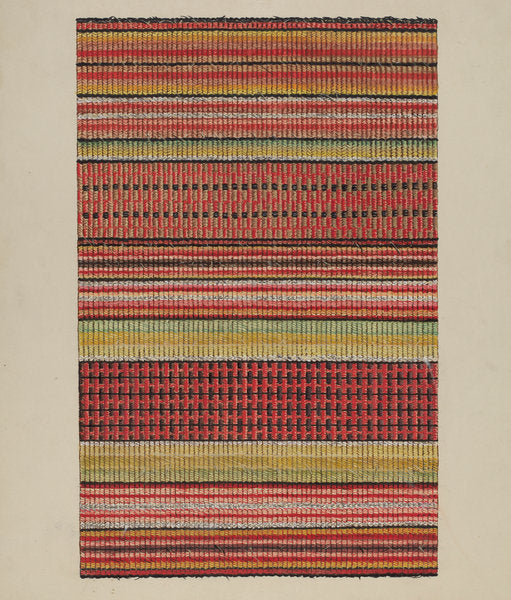 Woven Wool Carpet by William Bos (American, active c. 1935), 16X12"(A3)Poster Print