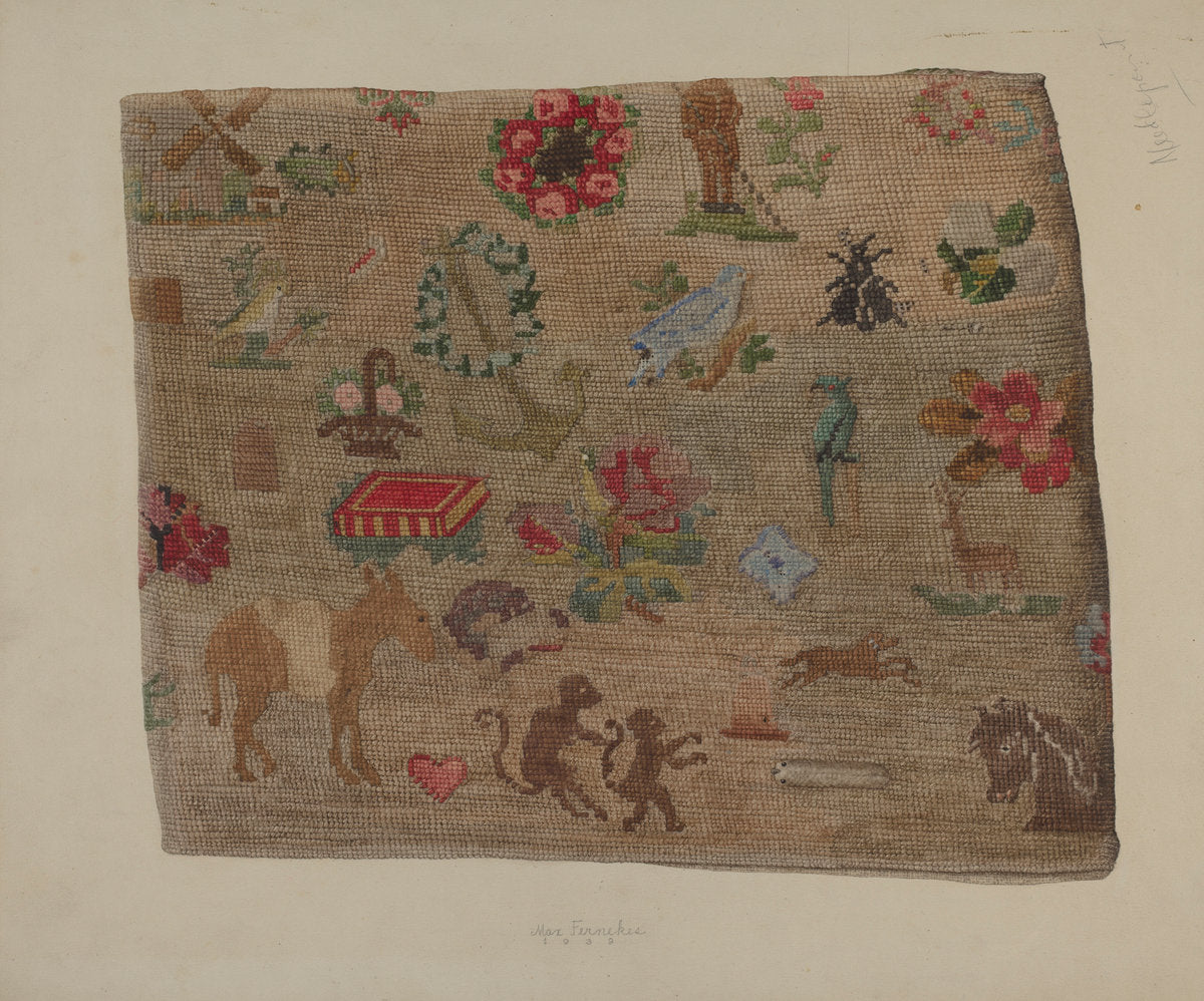 Friendship Pillow by Max Fernekes (American, 1905 - 1984), 16X12"(A3)Poster Print