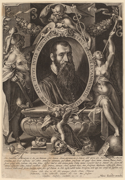 Pieter Brueghel, the Younger by Aegidius Sadeler II after Bartholomaeus Spranger (Flemish, c. 1570 - 1629), 16X12"(A3)Poster Print