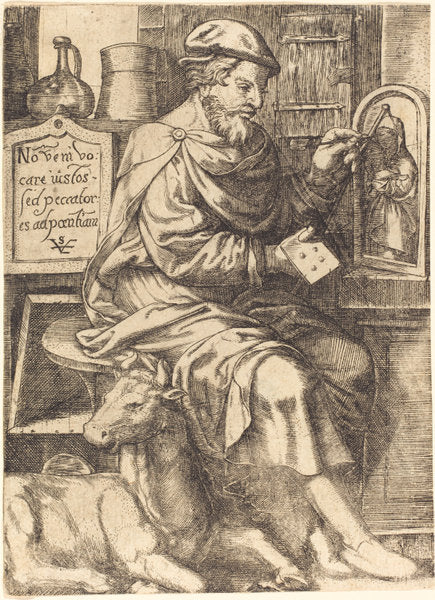 Saint Luke by Johann Ladenspelder (German, 1512 - 1561 or after), 16X12"(A3)Poster Print