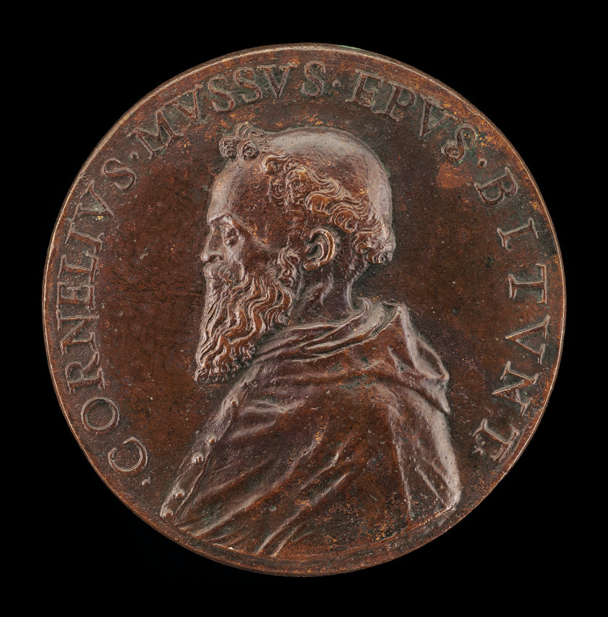 mid 16th century by Italian 16th Century (Cornelio Musso, 1511-1574, Franciscan Monk and Bishop of Bitonto 1547 [obverse]), 16X12"(A3)Poster Print