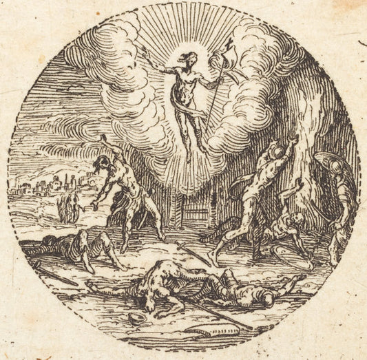 The Resurrection by Jacques Callot (French, 1592 - 1635), 16X12"(A3)Poster Print