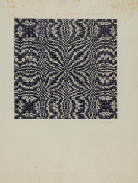 Coverlet by Ann Belle N. Eubank (American, active c. 1935), 16X12"(A3)Poster Print