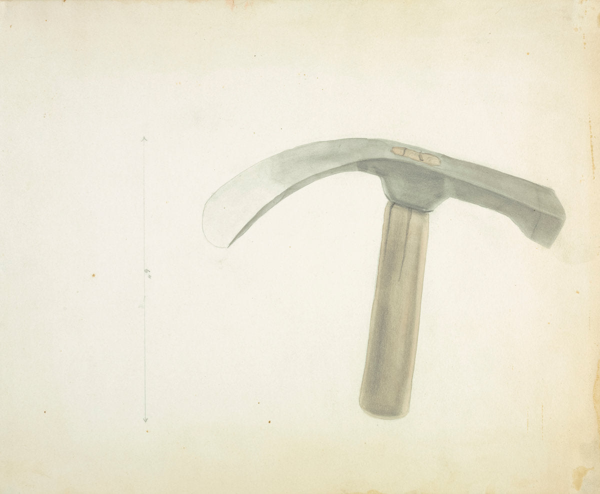 Hand Forged Adze by Donald Streeter (American, active c. 1935), 16X12"(A3)Poster Print
