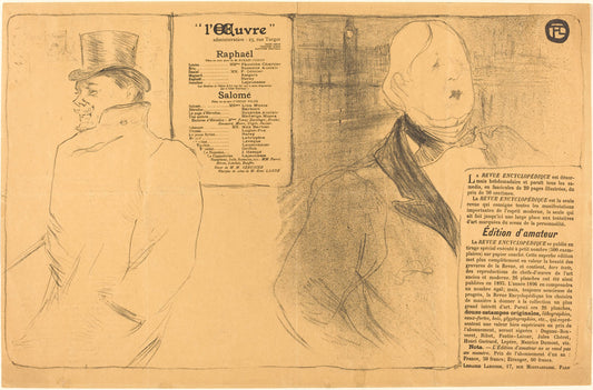 Raphaël; Salomé by Henri de Toulouse-Lautrec (French, 1864 - 1901), 16X12"(A3)Poster Print