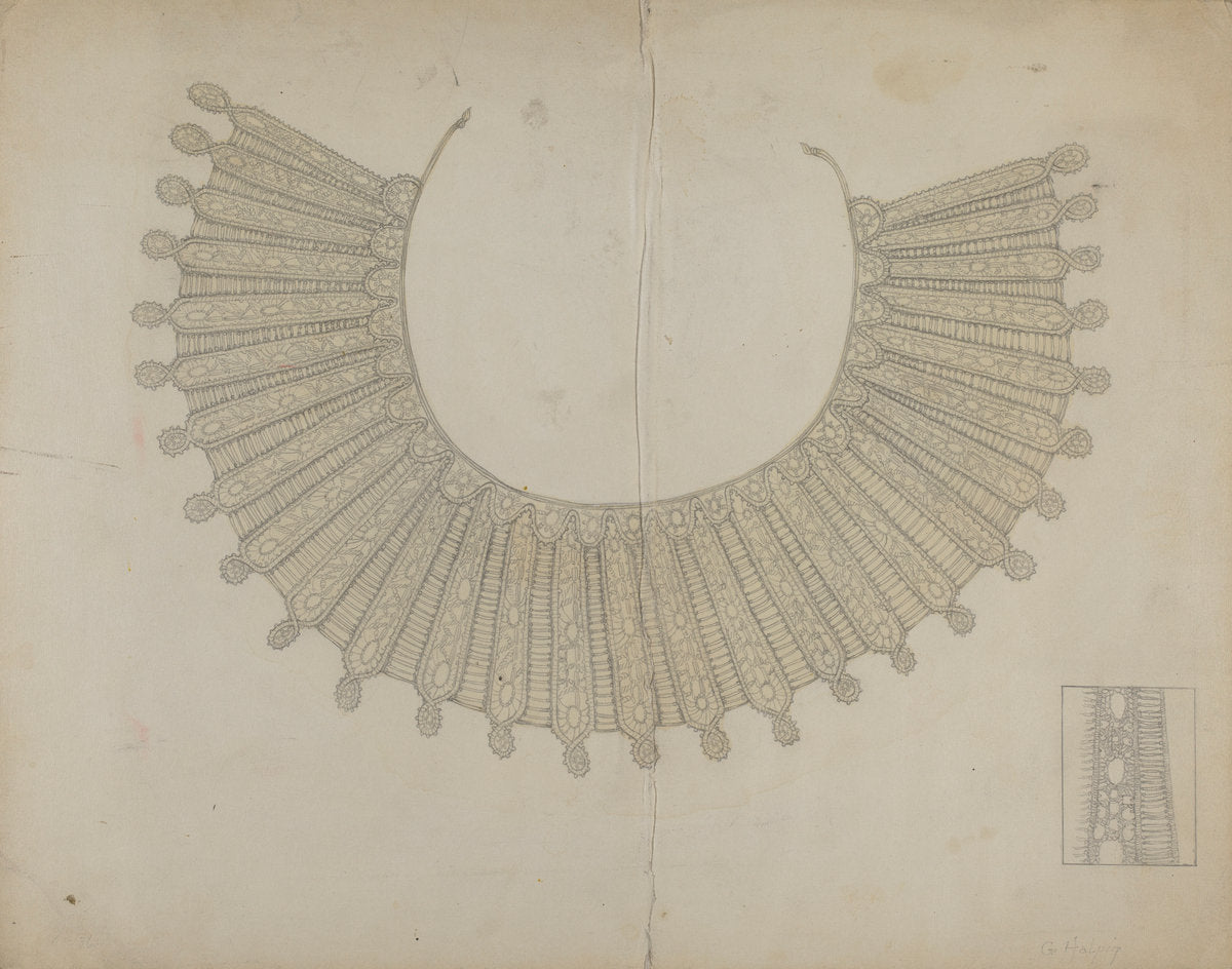 Lace Collar by Grace Halpin (American, active c. 1935), 16X12"(A3)Poster Print