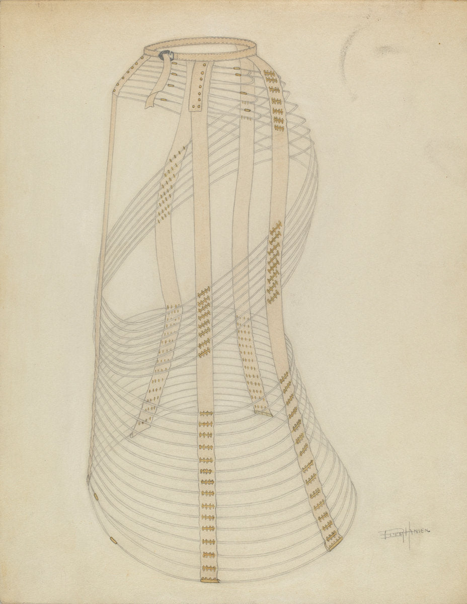 Hoop Skirt by Esther Hansen (American, active c. 1935), 16X12"(A3)Poster Print