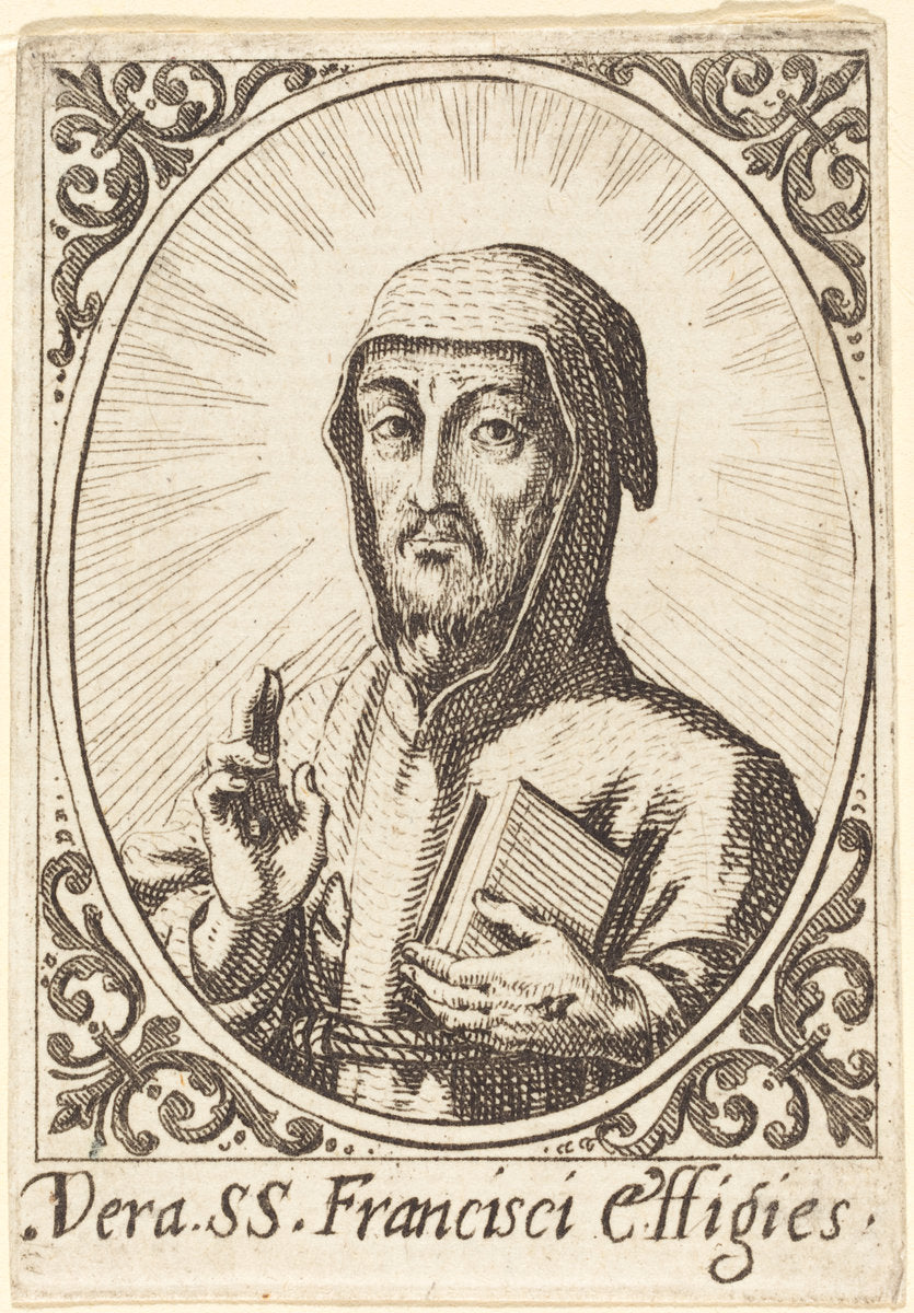 The True Effigy of Saint Francis by Jacques Callot (French, 1592 - 1635), 16X12"(A3)Poster Print