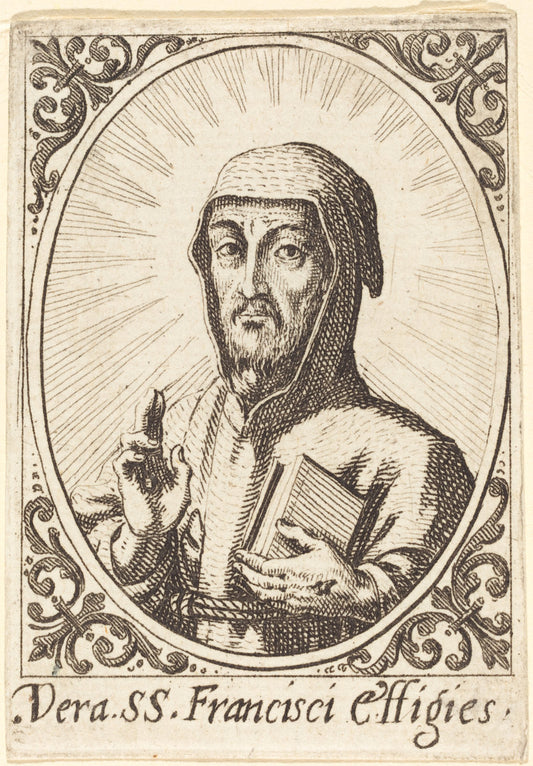 The True Effigy of Saint Francis by Jacques Callot (French, 1592 - 1635), 16X12"(A3)Poster Print